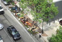 A shiftspace Parklet in Philadelphia. Photo: Tim Barnes