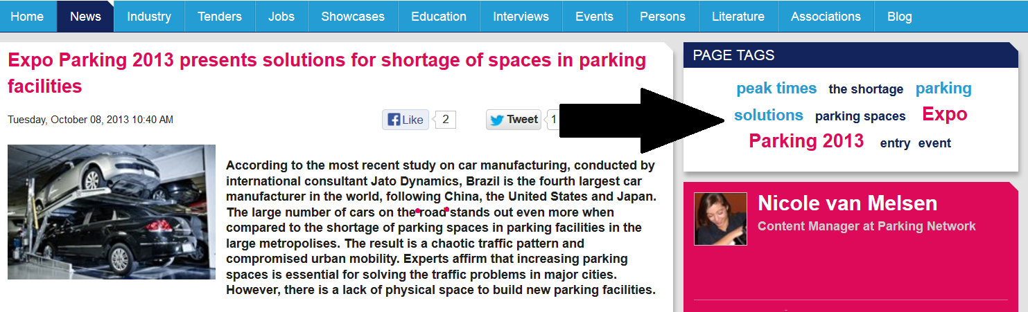 Page Tags on parking-net.com