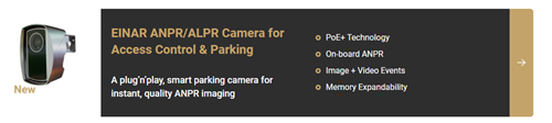 EINAR ANPR/ALPR Camera for Access Control & Parking