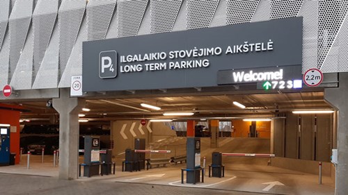 ANPR access control at Vilnius Airport entry at the long term parking area