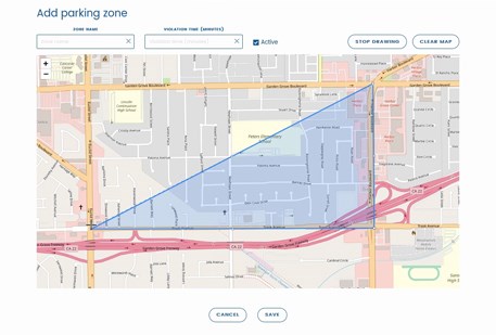 Digital chalking map of a city