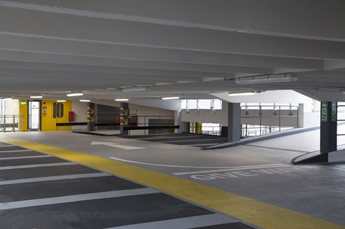 Inside Ruskin Square Car Park