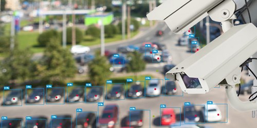 CCTV camera and footage of a parking facility