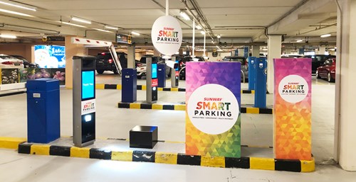 Sunway Smart Parking system in an underground parking garage