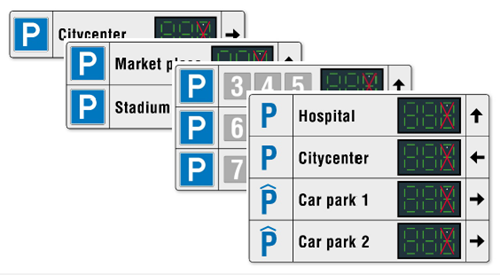 MSR Traffic parking guidance signs