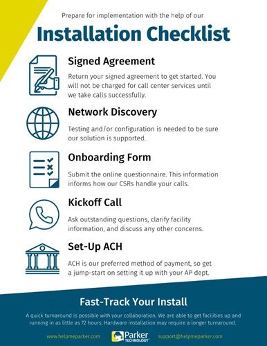 Installation Checklist