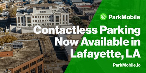 ParkMobile launch service in the city of Lafayette, Louisiana