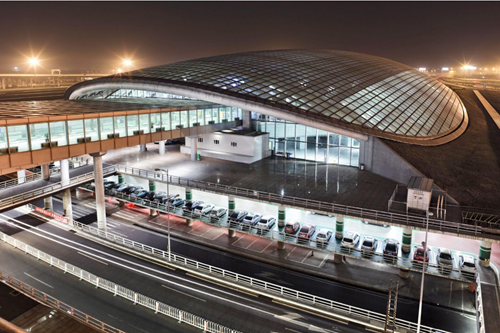 Station building in China