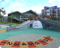 View of a water park