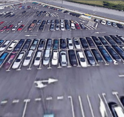 Parking lot from above - camera view