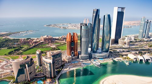 The Corniche Road in Abu Dhabi 