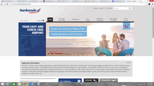 Humberside Airport website